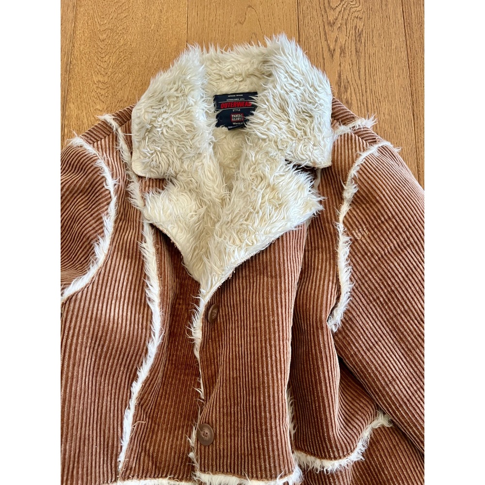 Vintage Y2K Faded Glory Corduroy Penny Lane Coat 1X Lg - Picture 2 of 10